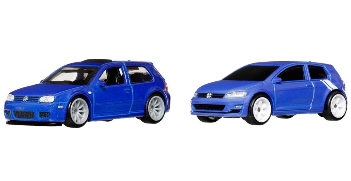 Hot Wheels - Véhicules Volkswagen Golf R32 et Golf MK7 1/64