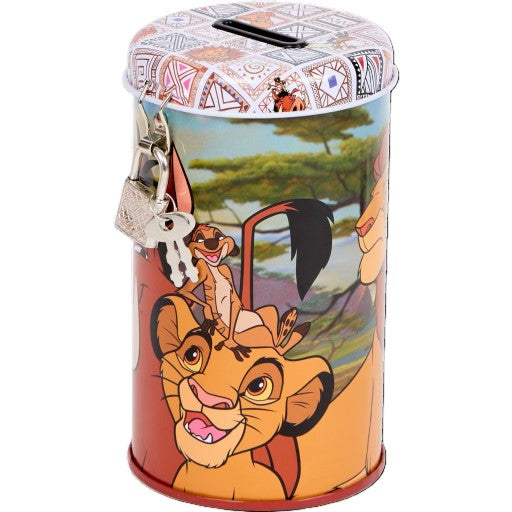 Tirelire avec cadenas Stitch / Spidey / Minnie / Le Roi Lion / Gaby chat