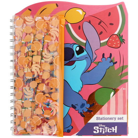 Cahier de coloriage avec sa trousse Stitch et Reine des neiges