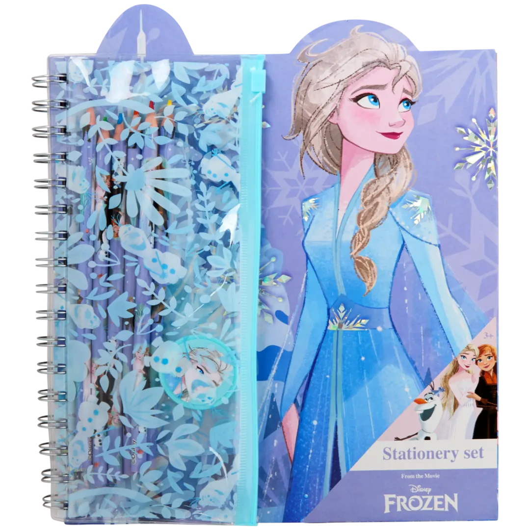 Cahier de coloriage avec sa trousse Stitch et Reine des neiges